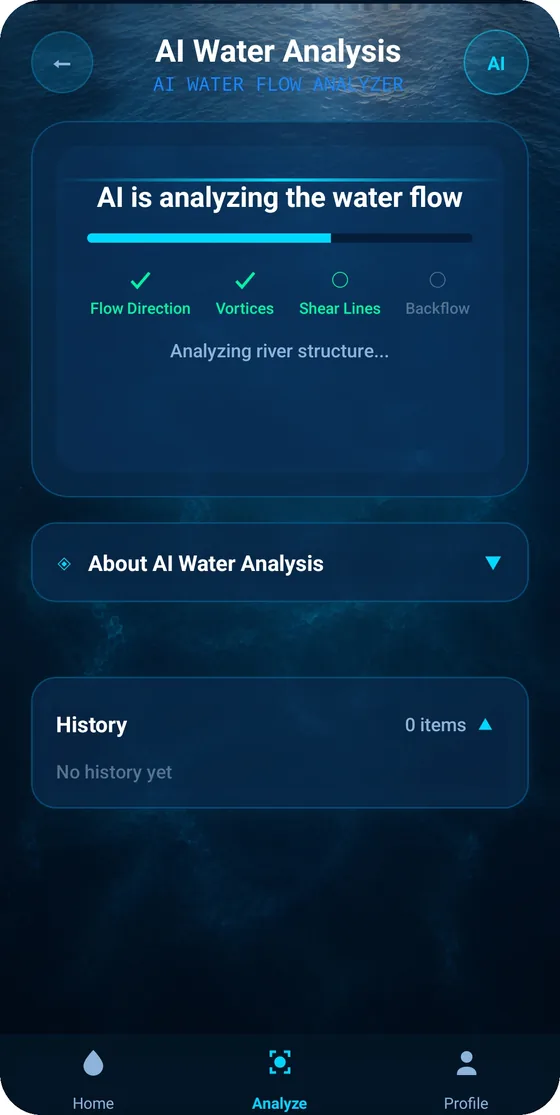 LureScore water flow analysis screen ranking casting spots
