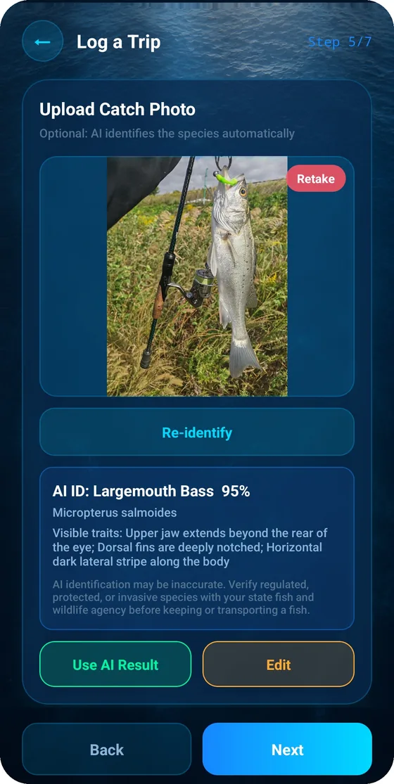 Fish species analysis screen